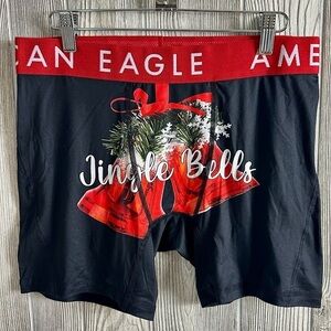 NEW! JINGLE BELL BOXER BRIEFS Mens Christmas Size Medium NWT American Eagle Flex